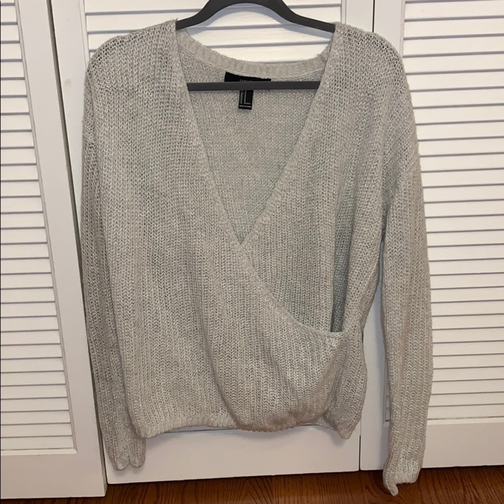 Grey swoop sweater